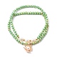 Verre à facettes perles bracelets extensibles BJEW-JB05488-03-1