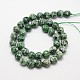 Natürliche grüne Fleck Jaspis Perlen Stränge G-L148-12mm-01-2