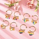 Ohrhänger aus Emaille mit Regenbogen-Pride-Flagge EJEW-JE05385-4