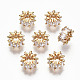 Brass Micro Pave Clear Cubic Zirconia Beads KK-T063-57G-NF-1
