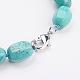 Turquoise naturelle colliers de perles NJEW-P196-02-4