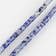 Perles naturelles de pierres précieuses de tache bleue brins G-R181-16-1