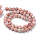 Brins de perles de netstone rouge naturel G-R345-4mm-45-2