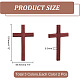 Pandahall elite 6個 3色 木製クロス 壁飾り  十字架を持つ手の祈り  宗教  ミックスカラー  120x69.5x9.5mm  2個/カラー AJEW-PH0011-06-2