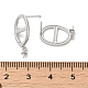 Accessoires pour boucles d'oreilles en argent sterling rhodié 925 STER-P056-03P-3