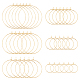 Unicraftale 60pcs 6 tailles 15.5/20/25/30/35/40mm anneaux de breloques en verre de vin doré 304 accessoires de boucles d'oreilles en acier inoxydable broche de 0.7mm boucle d'oreille bricolage perles pour femmes femmes de basket-ball boucles d'oreilles créoles fabrication STAS-UN0001-72G-1