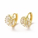 Rack Plating Brass Micro Pave Cubic Zirconia Leverback Earrings EJEW-H093-05G-1