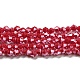 Brins de perles de verre galvanisées de couleur unie opaque GLAA-F029-P4mm-C02-1