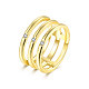Trendy Gold Plated Brass Cubic Zirconia Wide Band Finger Rings RJEW-BB15365-7G-1