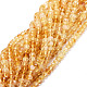 Naturali giallo perle di quarzo fili G-E569-I11-1