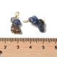 Natürlicher Jaspisanhänger mit blauem Fleck KK-P242-31G-11-3