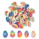 40pcs 5 styles de perles de coquille de cauris naturelles imprimées SSHEL-FS0001-02-1