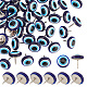 Half Round Resin Evil Eye Pins AJEW-AB00044-1