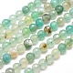 Dyed Natural Agate Faceted Round Beads Strands G-E267-06-1