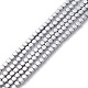Electroplate Non-magnetic Synthetic Hematite Beads Strands G-J172-3x3mm-02-1