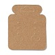 クラフト紙イヤリングディスプレイカード  おもり型  淡い茶色  5.2x4.3x0.05cm CDIS-D005-02-4