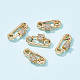 BENECREAT 10Pcs Brass Cubic Zirconia Lock Charms 18K Gold Plated Screw Carabiner Lock Charms for Necklaces Jewelry Making KK-BC0004-62-4