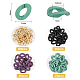 SUPERFINDINGS 120Pcs Twist Linking Rings Including 60Pcs 3 Colors Spray Painted Acrylic Linking Rings and 60Pcs ABS Plastic Curb Chain Connectors for Jewelry Chains Glasses Chains Bag Chains Making OACR-FH0001-040-2