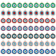 Dicosmétique 70pcs 7 couleurs ccb pendentifs en émail plastique CCB-DC0001-04-1
