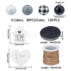 122шт. трехслойные деревянные подвески&nbsp;WOOD-FH0001-72