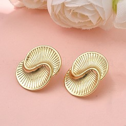 Изогнутые латунные серьги-гвоздики&nbsp;EJEW-H180-25G