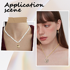 20 шт. латунные подвески с кубическим цирконием&nbsp;KK-SC0004-44