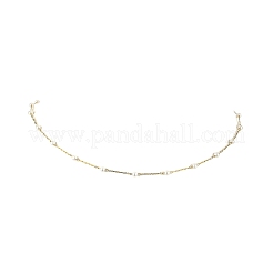 Ожерелья из нержавеющей стали 304 и искусственного жемчуга ABS&nbsp;NJEW-JN05267