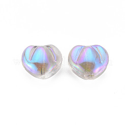 Гальванизируйте прозрачные стеклянные бусины&nbsp;GLAA-T022-13-B01