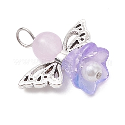 Подвески из перламутровых стеклянных бусин&nbsp;PALLOY-JF03205-04