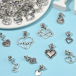 30шт 15 стиля сплава европейские висячие подвески в тибетском стиле&nbsp;PALLOY-YW00072