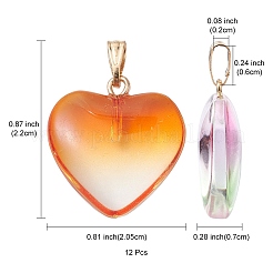 10 шт. 8 стильных стеклянных подвески&nbsp;GLAA-YW0003-23