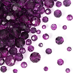 4 нити 4 стиля прозрачные стеклянные бусины с покрытием для выпечки&nbsp;DGLA-TA0001-32C