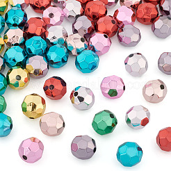 50шт непрозрачные акриловые бусины с покрытием&nbsp;PACR-TA0001-24