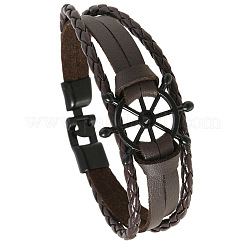 Браслеты из сплава и искусственной кожи для женщин и мужчин&nbsp;FS-WG0FC94-02