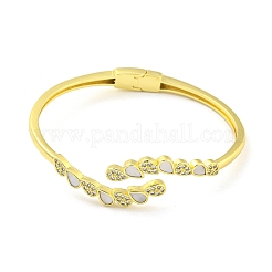 Браслеты-капельки из латуни с микро-паве&nbsp;BJEW-Z062-19G