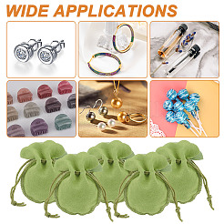 Бархатные мешочки для хранения ювелирных изделий из калебаса на шнурке&nbsp;TP-WH0011-05F