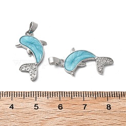 Латунь микропаве фианиты с подвесками из эмали&nbsp;KK-Z103-08P-02