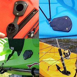 Пластиковые держатели для удочек для рыболовных лодок на палубе каяка&nbsp;FIND-WH0057-01