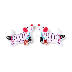 Печатные непрозрачные бусины из смолы&nbsp;RESI-N043-04A