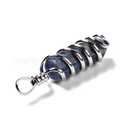 Натуральные синие пятна яшмы большие остроконечные подвески&nbsp;G-I322-05P-02