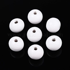 Круглые бусины из натурального дерева схима&nbsp;WOOD-A018-12mm-31