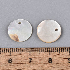 Подвески в виде дисков из натуральных морских ракушек&nbsp;SSHEL-N041-05