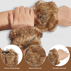 1 пара женских бархатных перчаток с нарукавниками&nbsp;AJEW-CY0002-21A