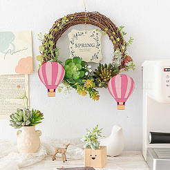 20 шт. воздушные шары незаконченные пустые деревянные подвески для рождественской живописи&nbsp;NJEW-SP0001-15