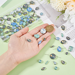 100 шт. 5-х цветные смоляные пришивные стразы&nbsp;DIY-GA0007-24B