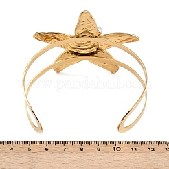 Браслеты-манжеты из нержавеющей стали 304 для женщин&nbsp;BJEW-A049-04E-G