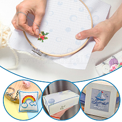 6 шт. 3-х цветные листы ткани для вышивки крестом 11ct&nbsp;AJEW-PH0006-56