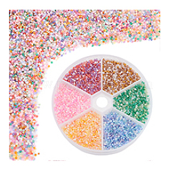 60 г 6 цвета 6/0 бисера&nbsp;GLAA-PH0003-68D