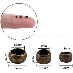 Зажимные бусины из латуни&nbsp;KK-PH0035-29AB