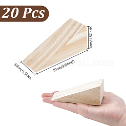 20 шт. треугольные деревянные клинья для принадлежностей для плетения стульев&nbsp;AJEW-NB0007-85
